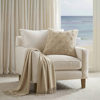 Ave Botanical 1 Piece Cotton Pillow Cover - Linen