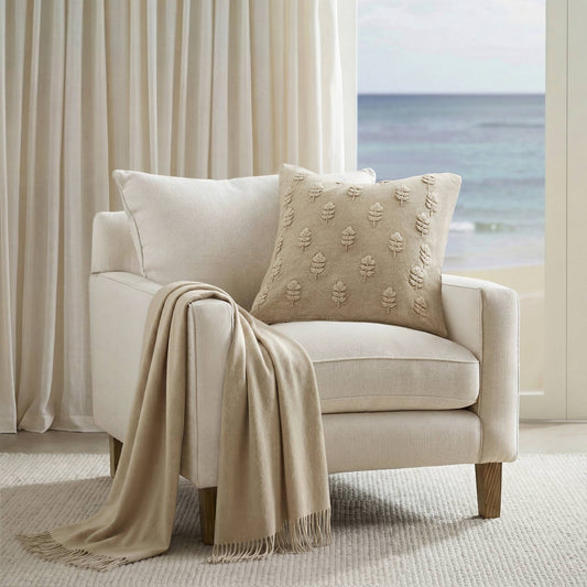 Ave Botanical 1 Piece Cotton Pillow Cover - Linen