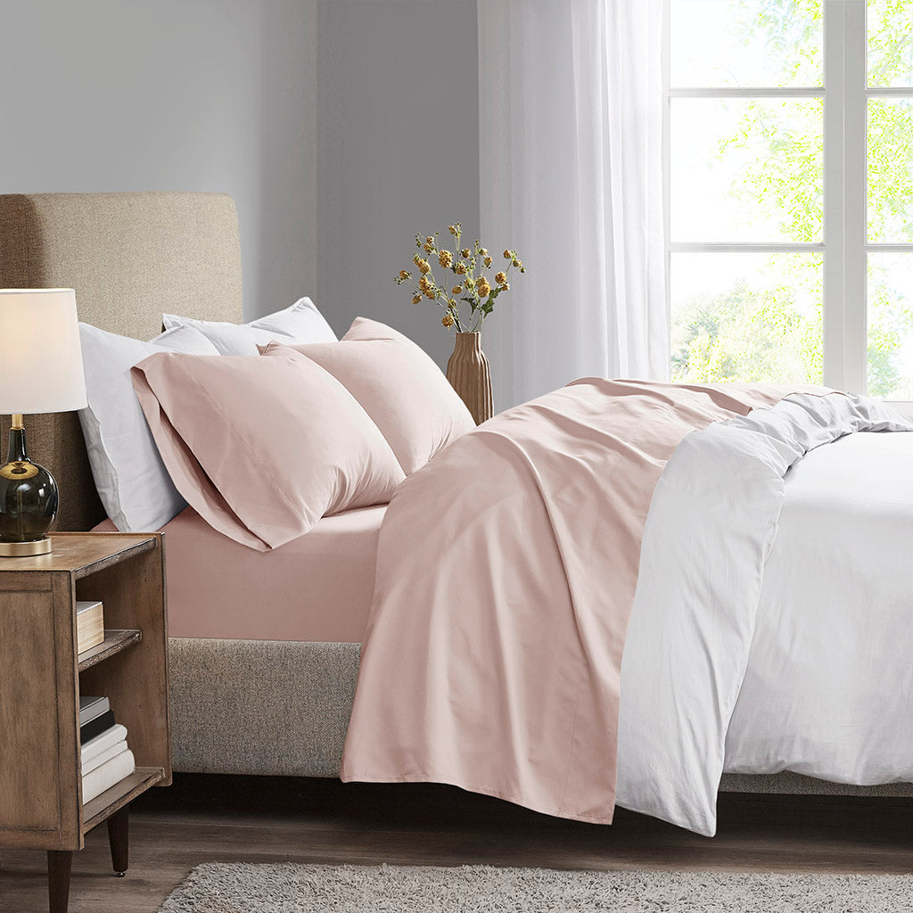 Luxurious Brushed Microfiber Deep Pocket Sheet Set - Blush