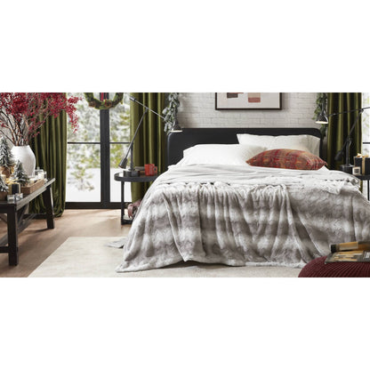 Zuri Faux Fur Blanket - Grey