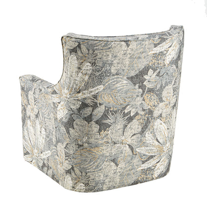 Alana Curve Back Swivel Glider Chair - Blue Multi