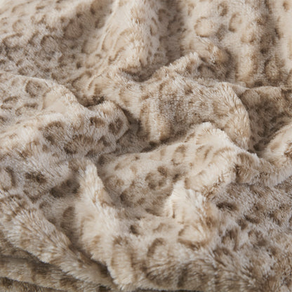 Zuri Oversized Faux Fur Throw - Leopard