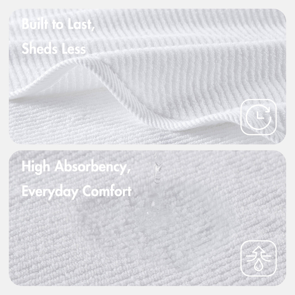 Diagonal Ribbed - White