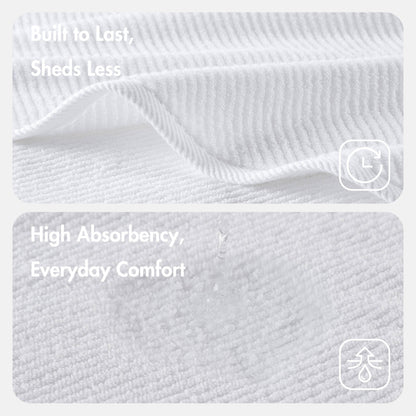 Diagonal Ribbed - White