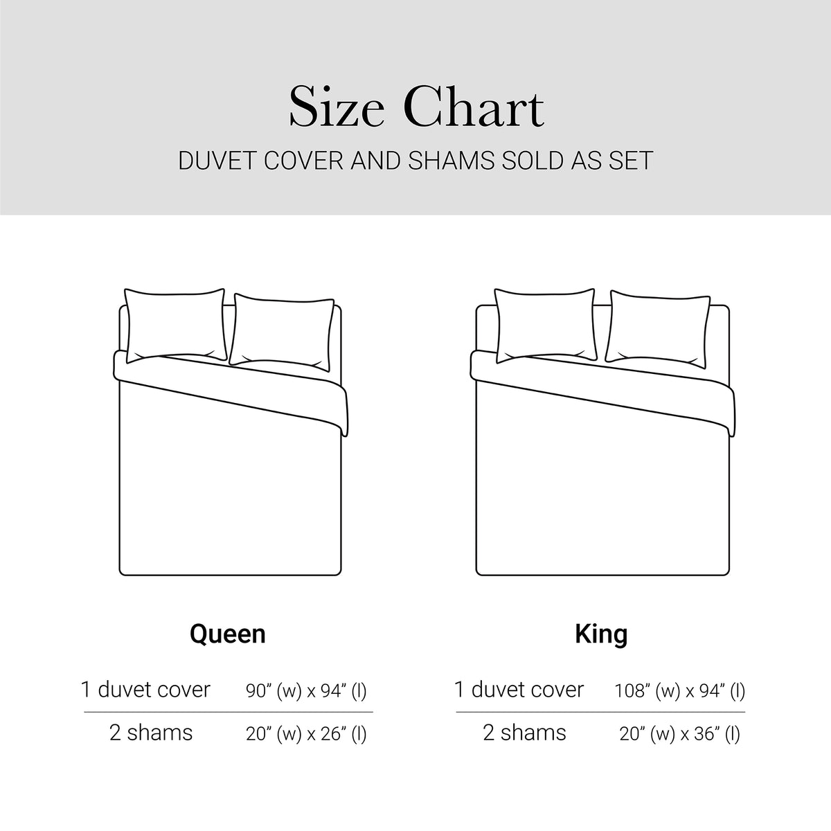Linen Blend Double Flange Duvet Cover Set - White/Gray