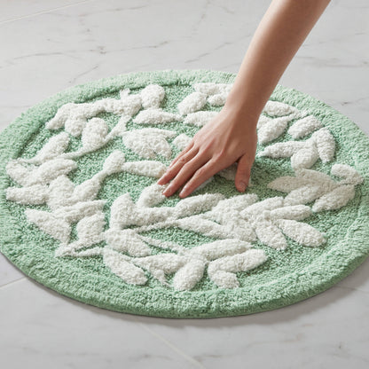Serene Cotton Tufted Bath Rug - Sage Green