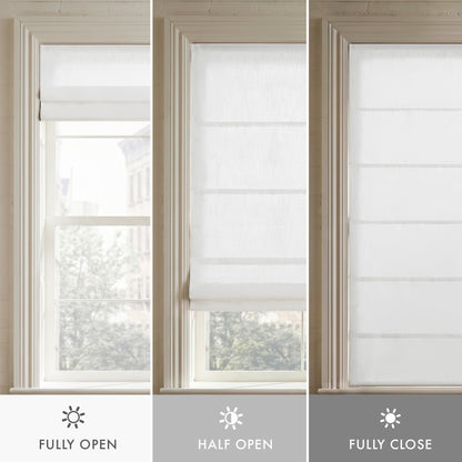 Emery Cordless Roman Shade - White