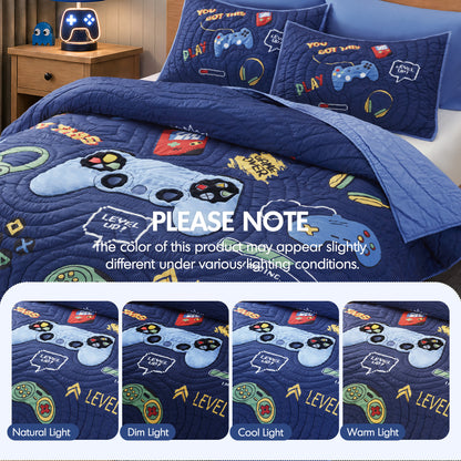 Game Quilt Set - Navy