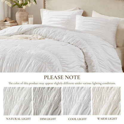 Mia Comforter Set - White