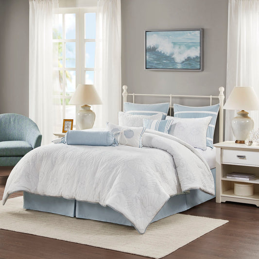 Crystal Beach Comforter Set - White