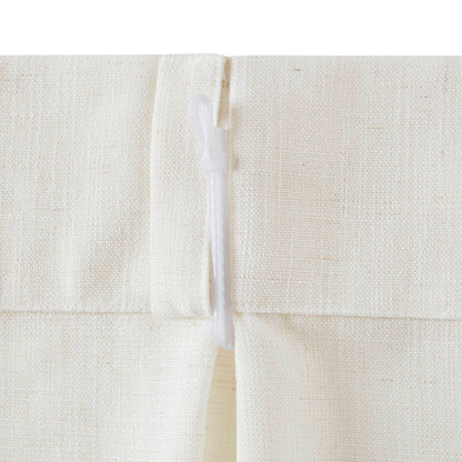 Emery 300gsm poly linen with 7 pinch pleat per pc - Ivory