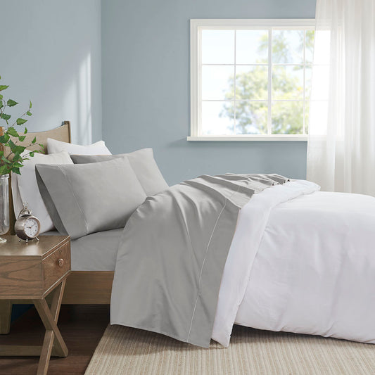 600 Thread Count Pima Cotton Sheet Set - Light Grey