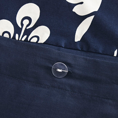 Vienna 6 Piece Printed Duvet Cover Set - Indigo