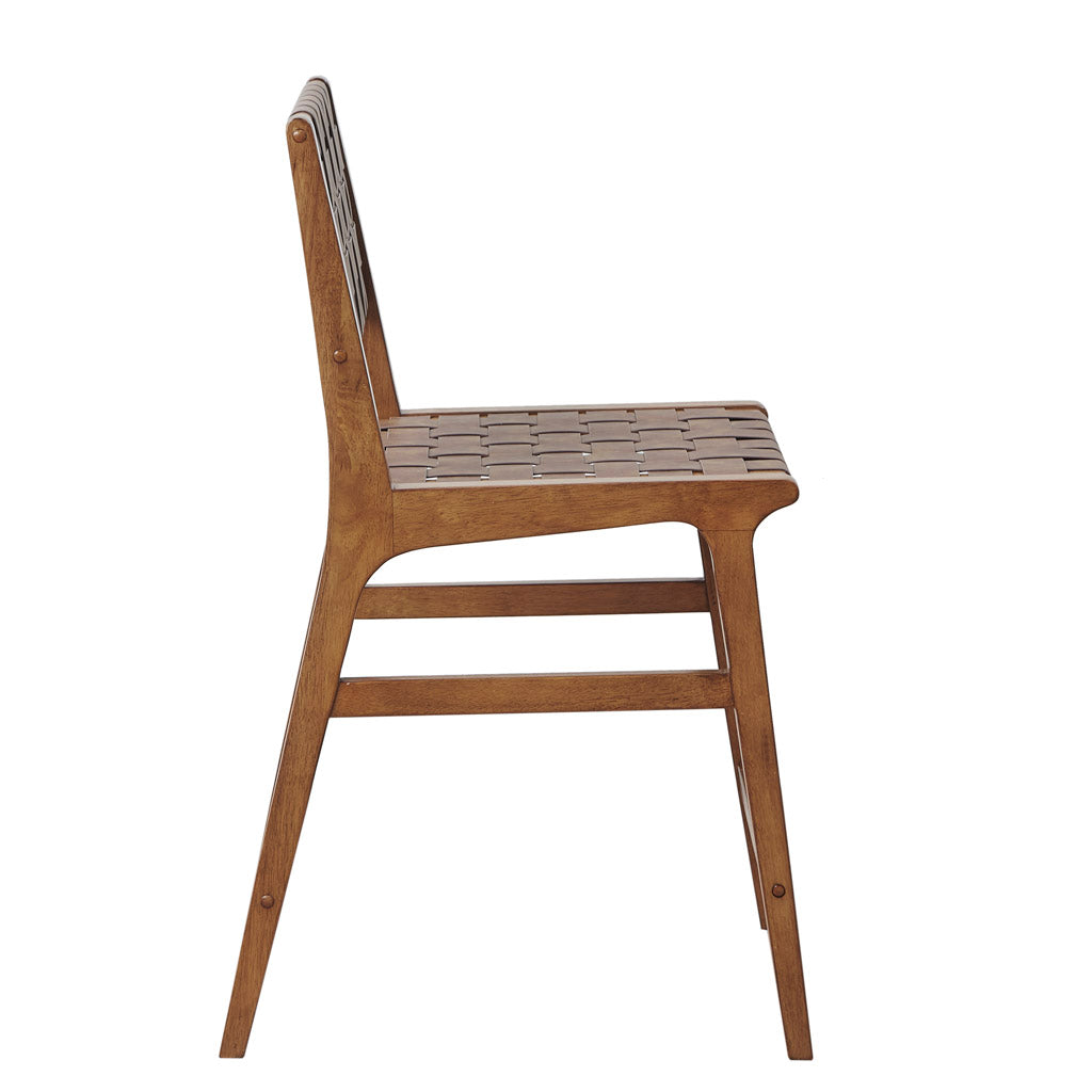 Oslo Faux Leather Woven Counter Stool 24"H - Brown