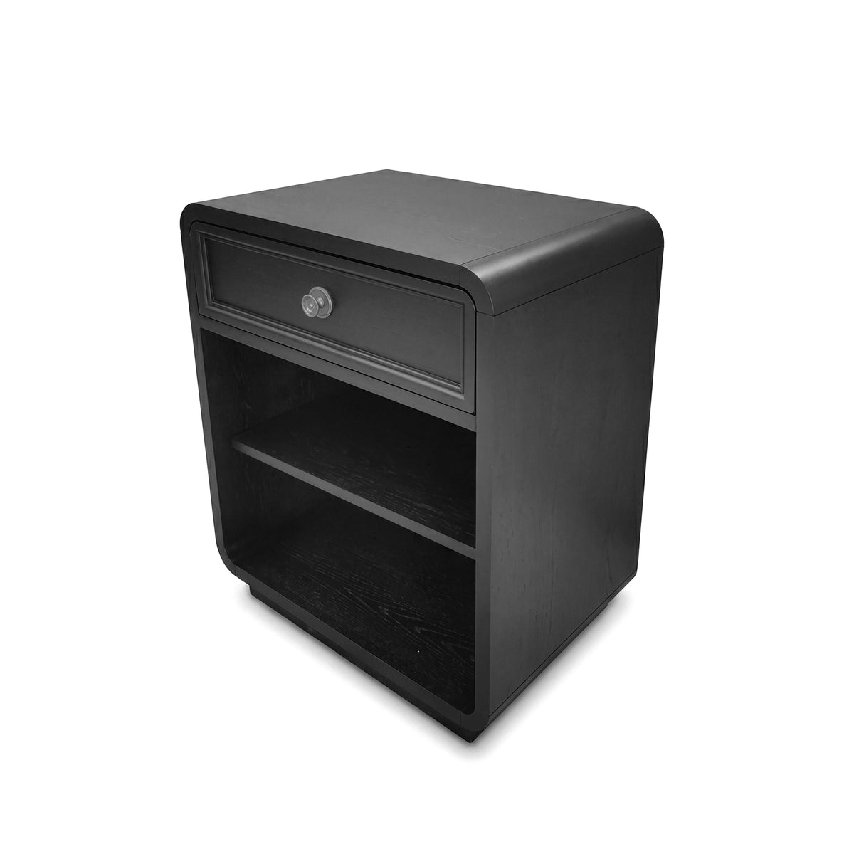 Deco Nightstand - Black Satin