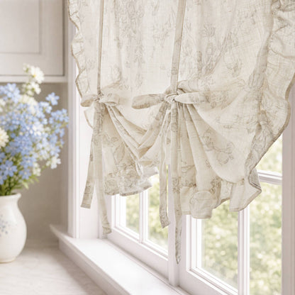 Adele Ruffle Window Panel - Neutral