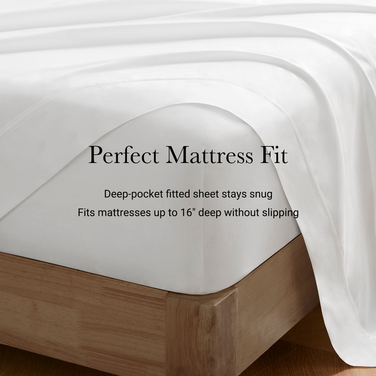 100% Egyptian Cotton Sateen Sheet Set - White