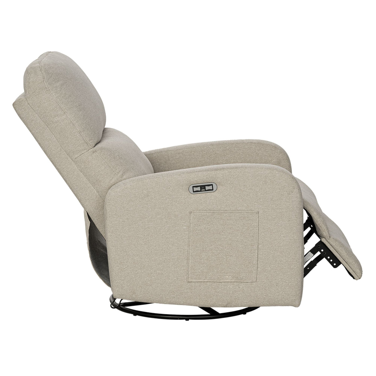Dakota Power Recliner 3-in-1 with Swivel, Glider, Charging Station - Beige