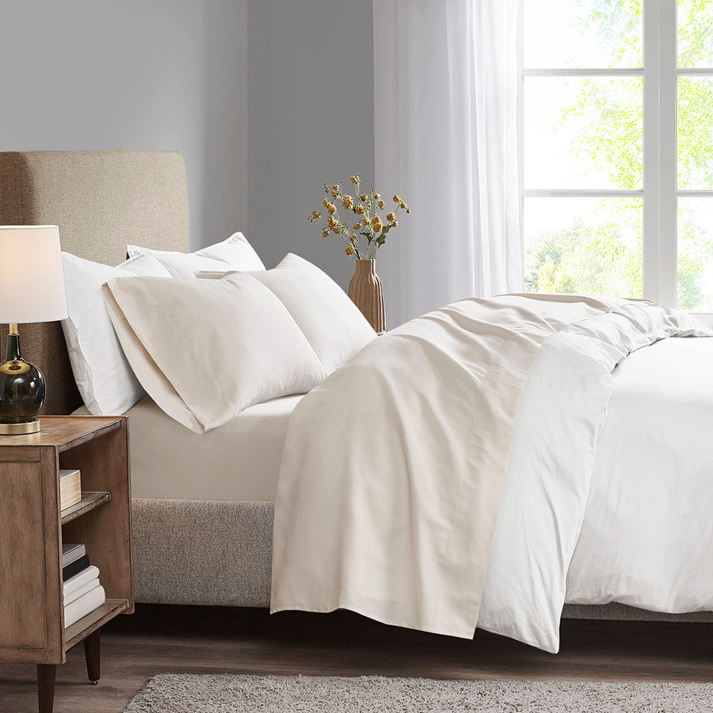 Luxurious Brushed Microfiber Deep Pocket Sheet Set - Ivory