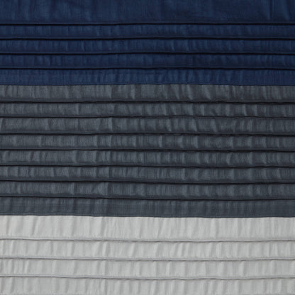 Amherst Faux Silk Shower Curtain - Navy