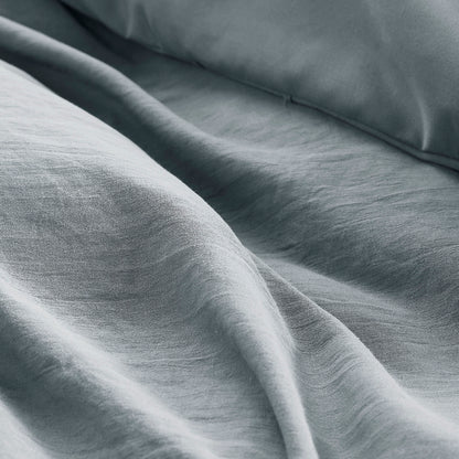 Walker Soft Washed Pleated Comforter Set - Blue/Grey