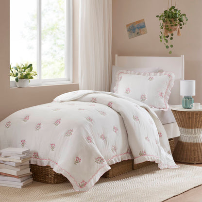 Aglaia Quilt Set - Pink