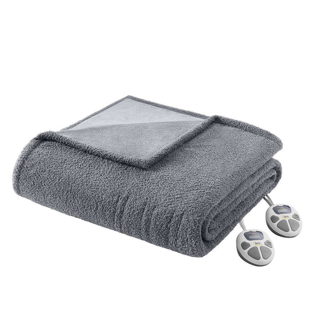 Dream Soft Heated Blanket - Grey