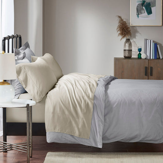 1500 Thread Count Cotton Blend 4 PC Sheet Set - Ivory
