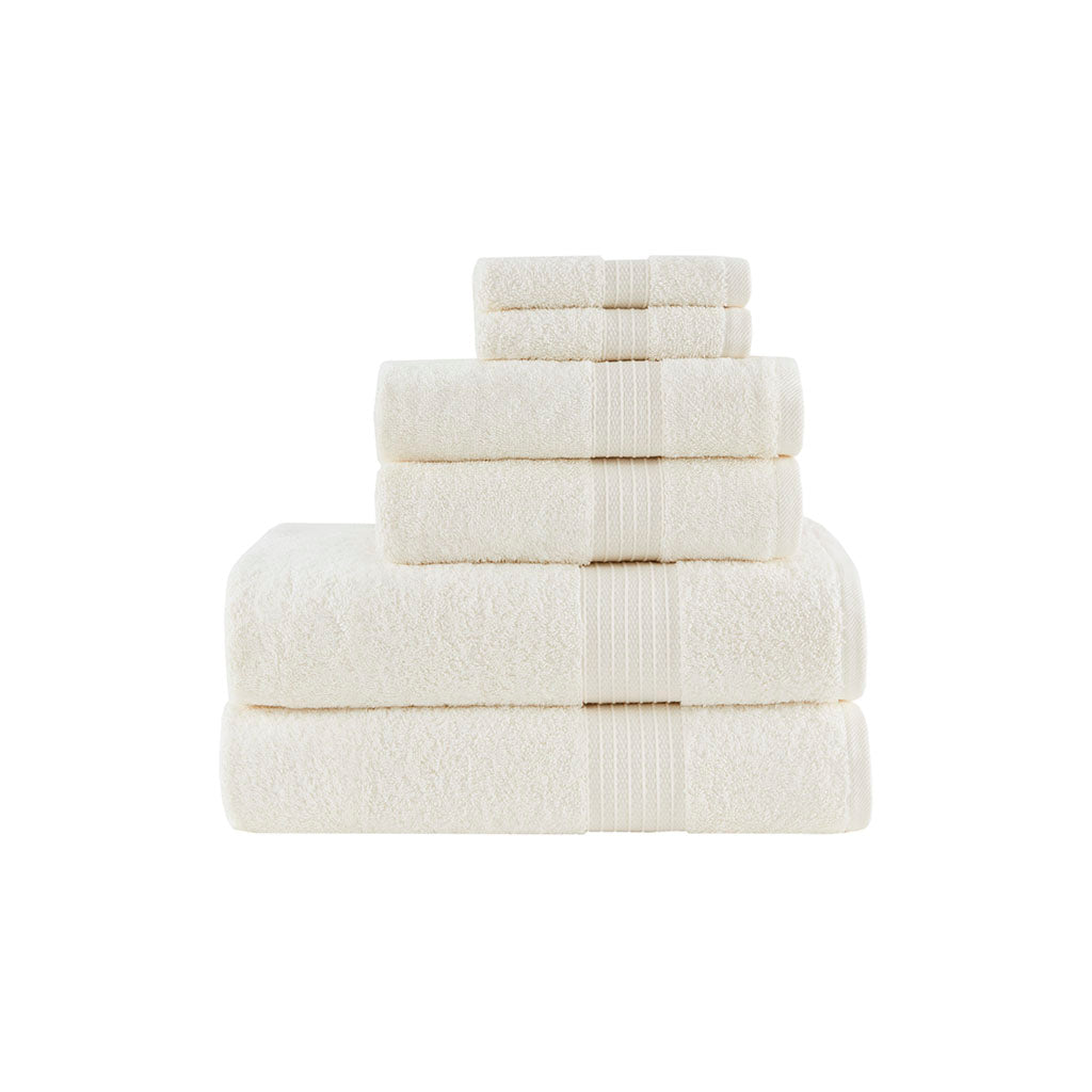 Organic 6 Piece Organic Cotton Towel Set - Ivory