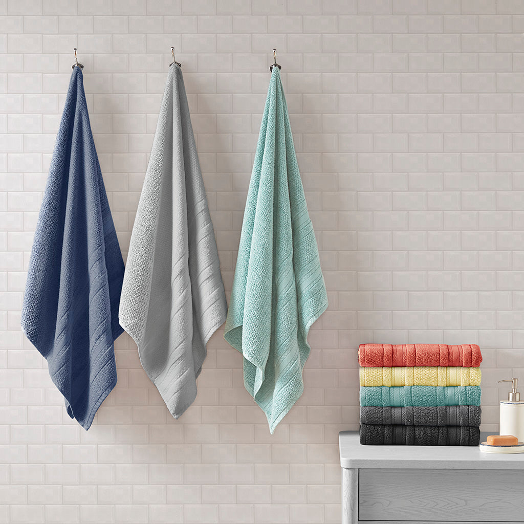 Adrien Super Soft Cotton Quick Dry Bath Towel 6 Piece Set - Coral