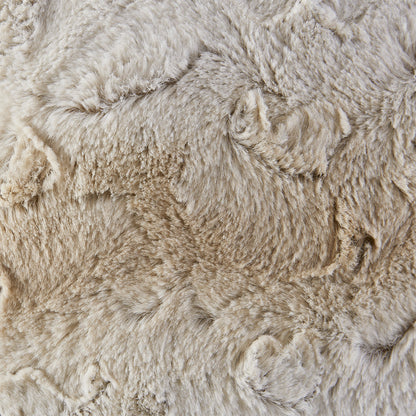 Zuri Faux Fur Square Pillow - Sand