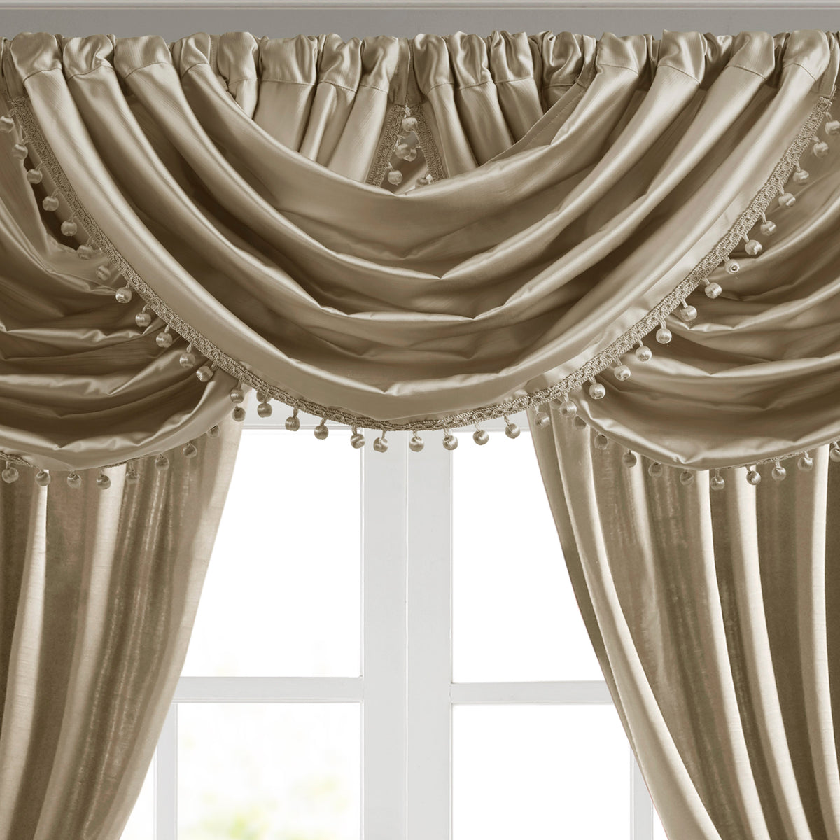 Avignon Waterfall Valance (Single) - Champagne