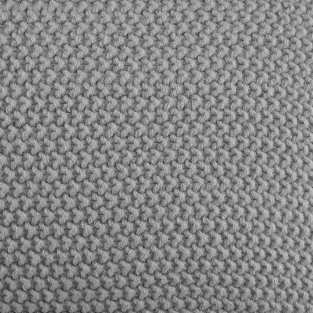 Bree Knit Square Pillow Cover - Grey