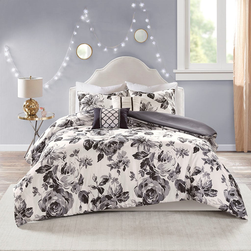 Dorsey Floral Print Duvet Cover Set