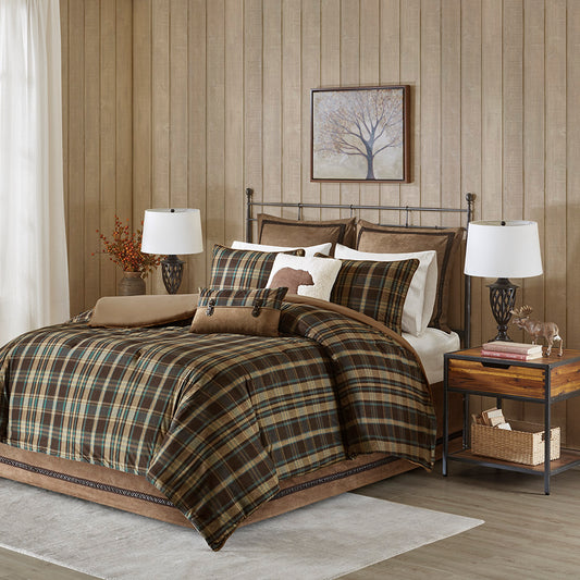 Hadley Plaid Oversized Cozy Spun Comforter Set - Multi
