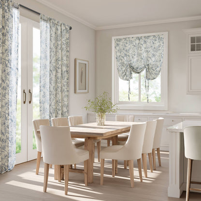 Lana Floral Window Panel - Blue
