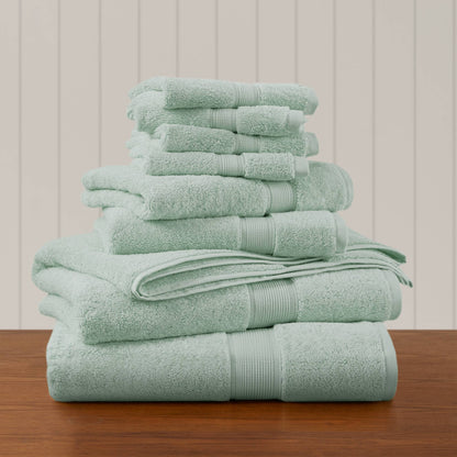 800GSM 100% Cotton 8 Piece Towel Set - Seafoam