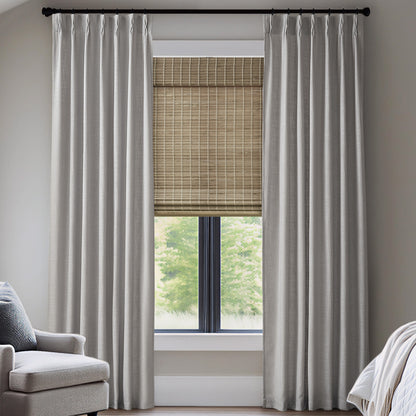 Emery 300gsm poly linen with 7 pinch pleat per pc - Grey