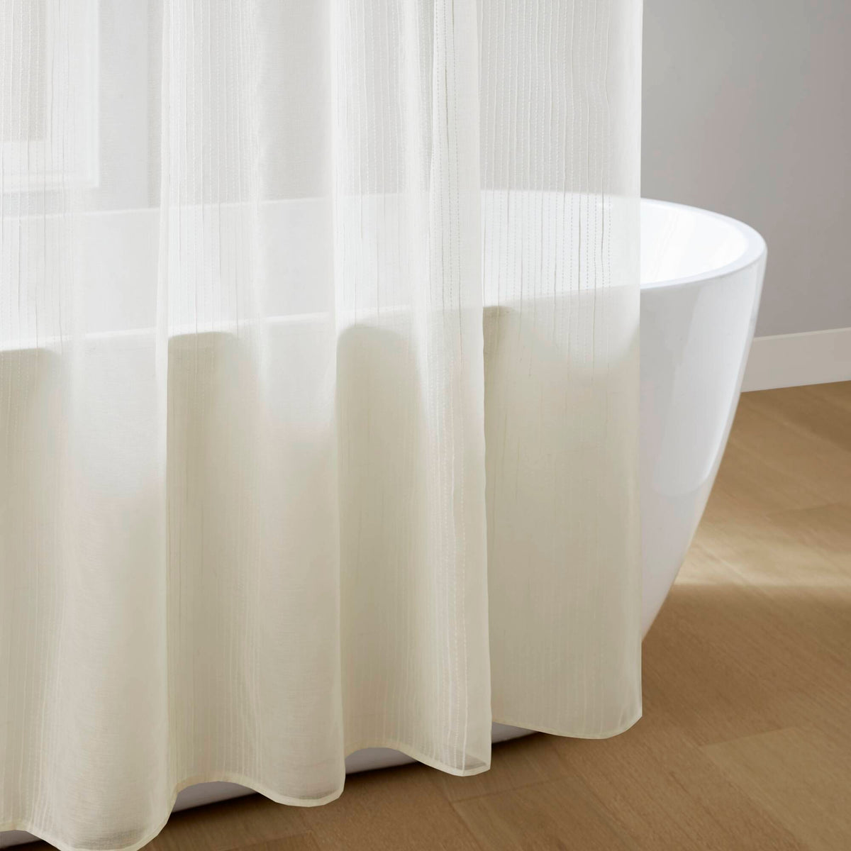Anna Sheer Shower Curtain - Ivory