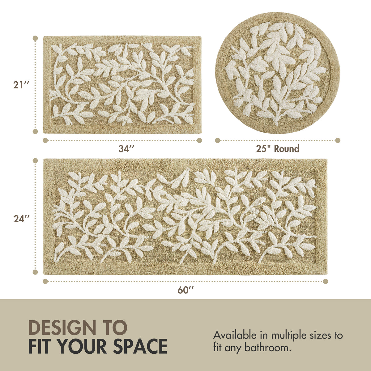 Serene Cotton Tufted Bath Rug - Natural