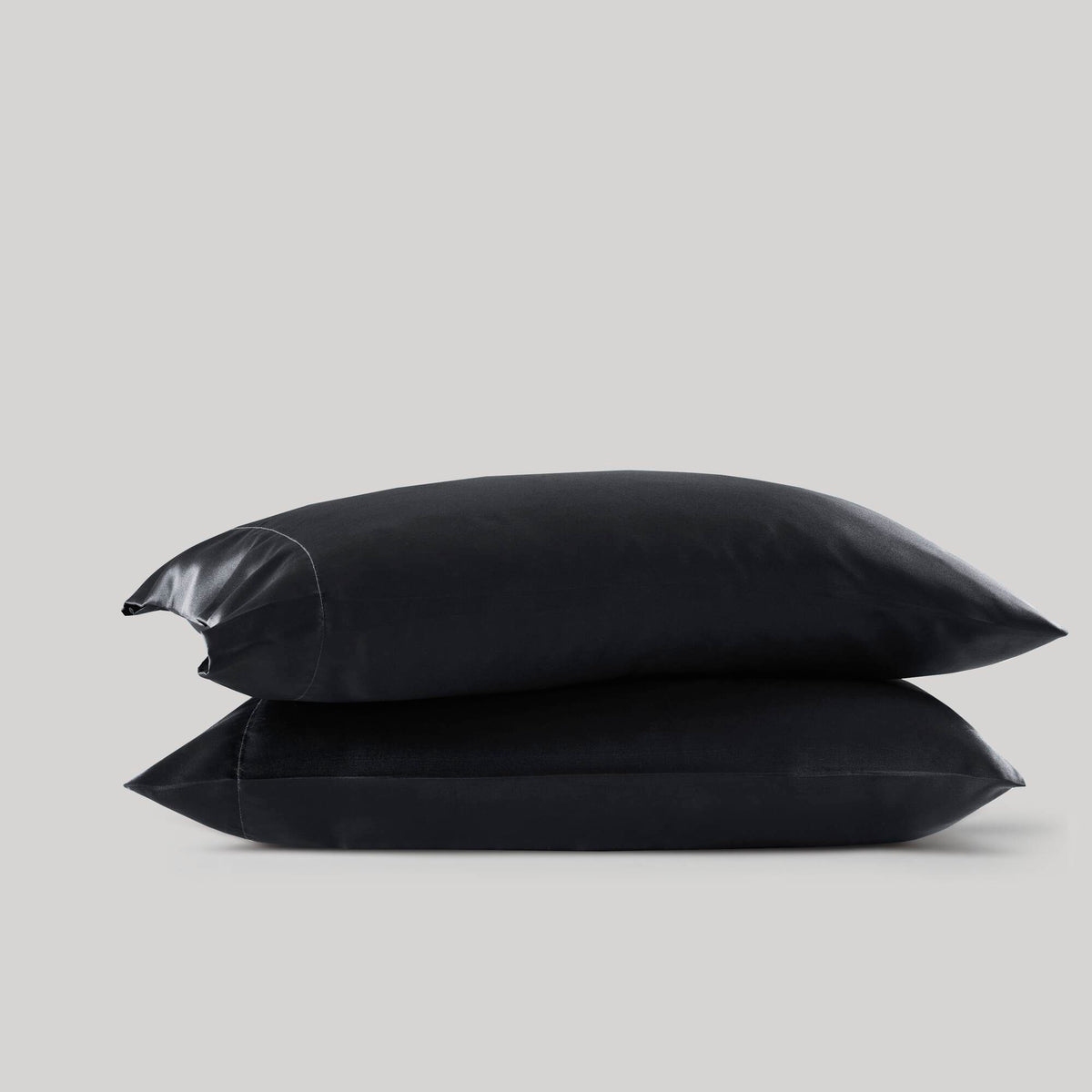 Satin Luxury 2 PC Pillowcases - Black
