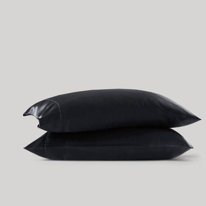 Satin Luxury 2 PC Pillowcases - Black