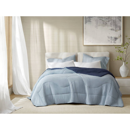 Cooling Reversible Tencel Comforter Blanket - Blue