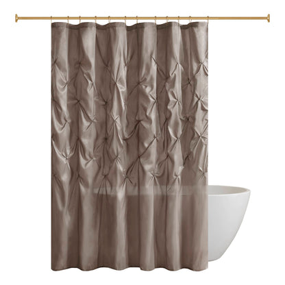 Laurel Tufted Semi-Sheer Shower Curtain - Taupe