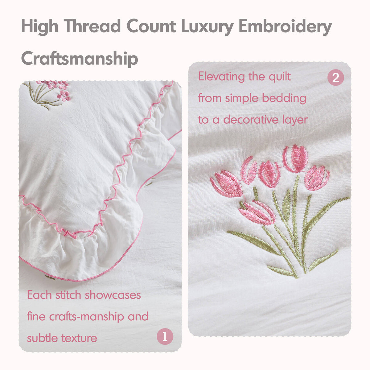 Aglaia Quilt Set - Pink