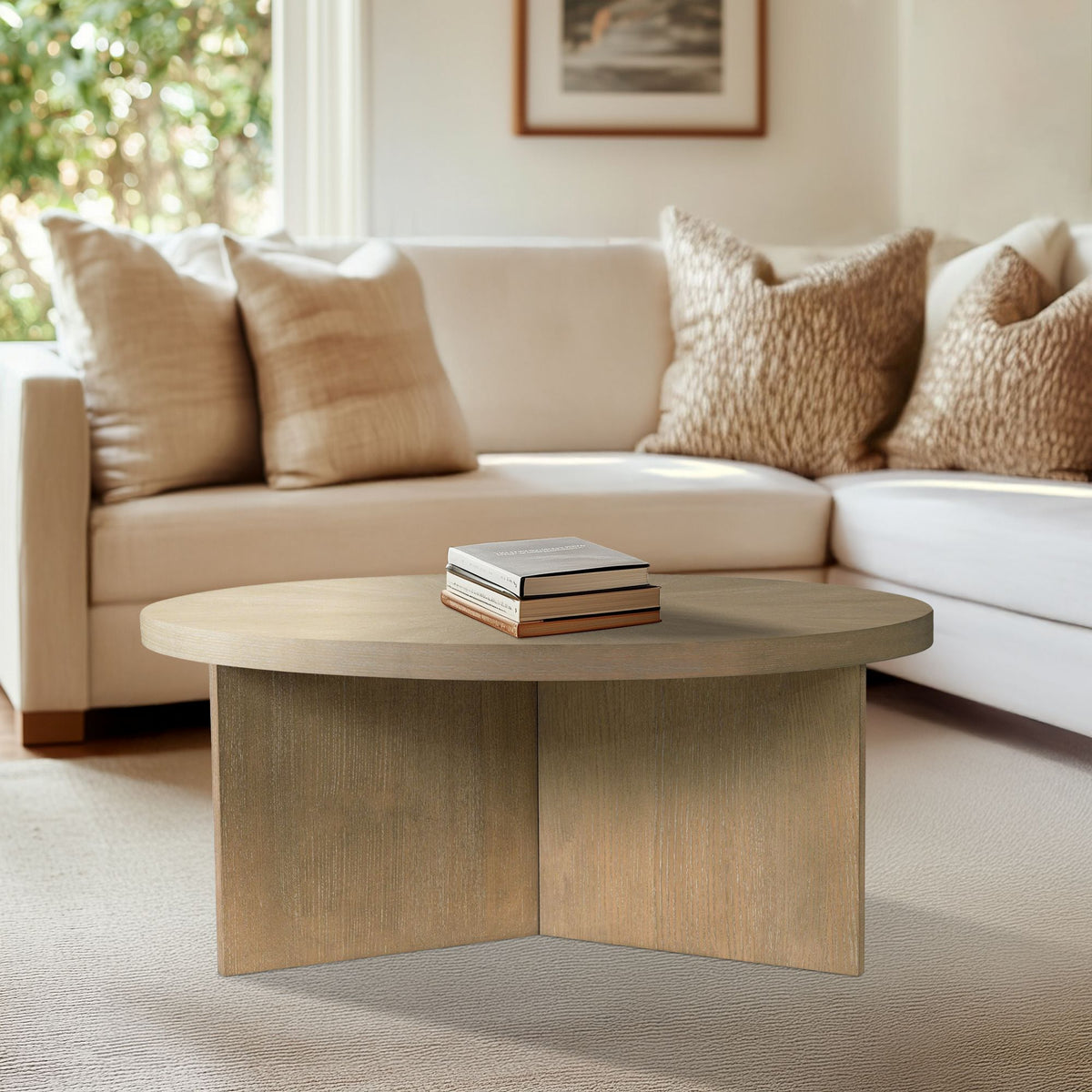 Sadie Round Coffee table - Reclaimed Greige