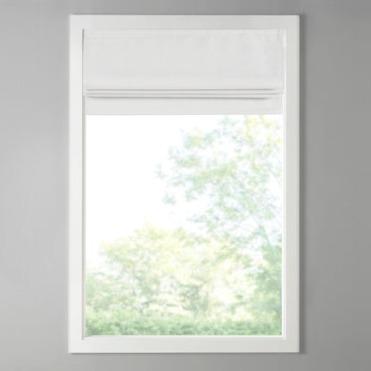 Galen Basketweave Cordless Roman Shade Collection - White