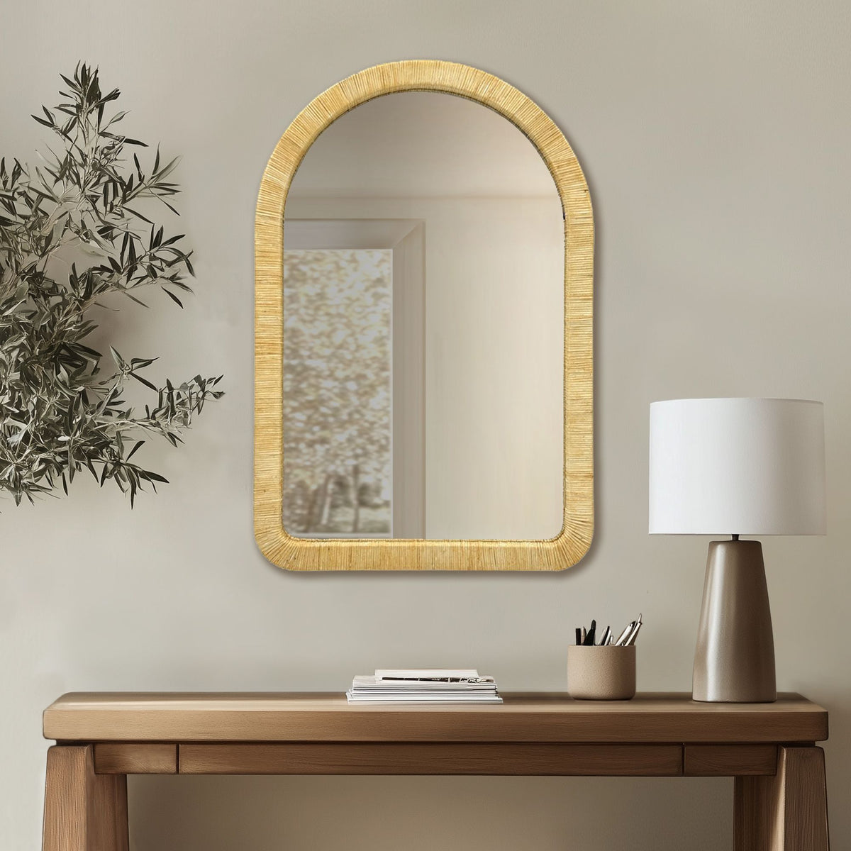 Nova Natural Rattan Wall Mirror - Natural