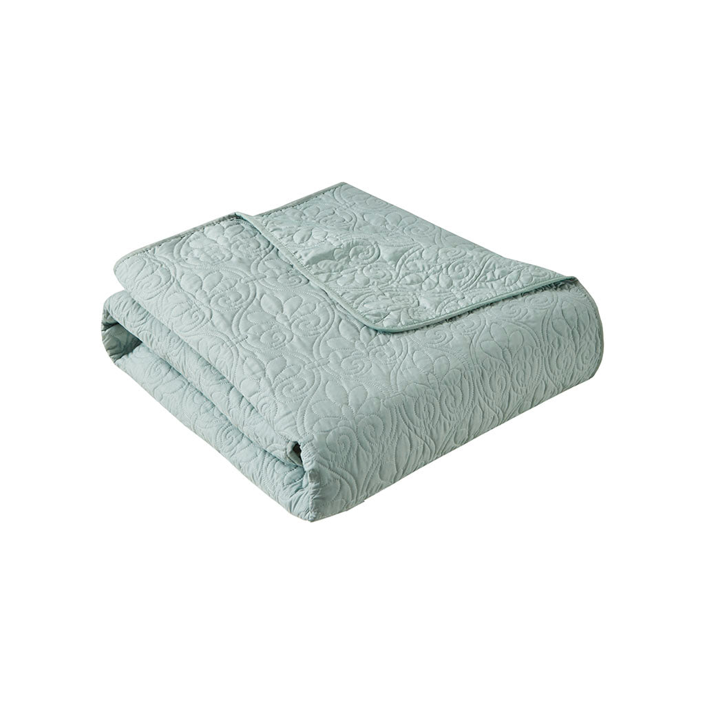 Quebec Oversized Quilted Throw - Seafoam