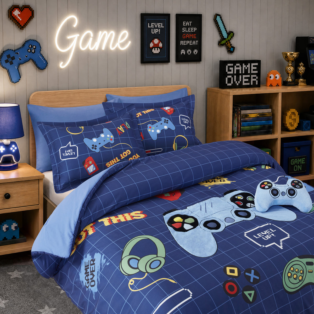 Game Comforter Set - Navy